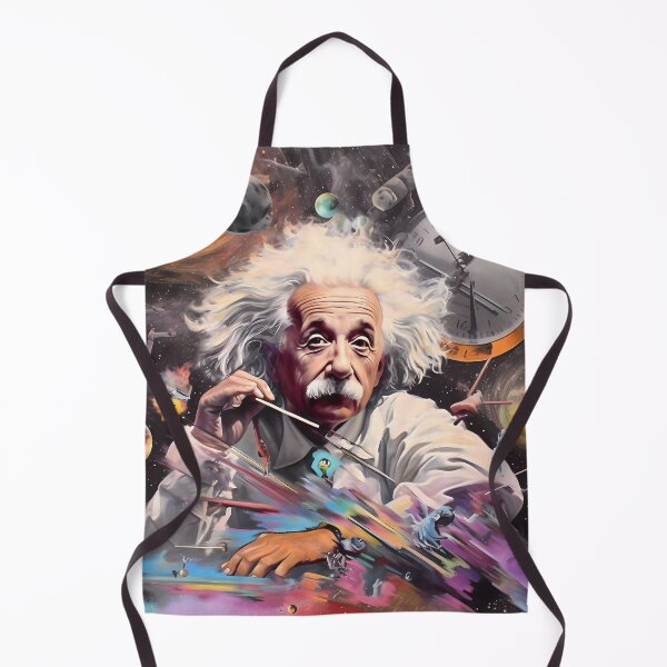 Item preview, Epic Portrait of Einstein in a Surrealistic Painting Based on the Factory of Space and Time designed and sold by SingularityGeek.