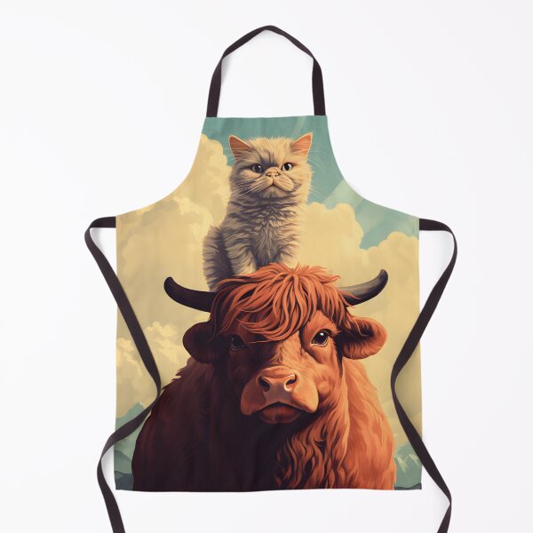 Item preview, Feline Meets Bovine: Whimsical Cats and Gentle Cows designed and sold by KittyStampedeCo.