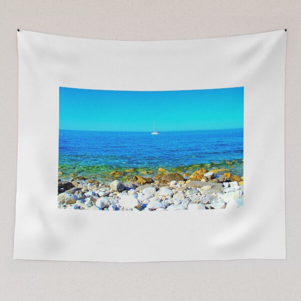 Item preview, Scene in Spiaggia delle Terrazze with the transparent waters of the Adriatic Sea designed and sold by Kristina Drozd.