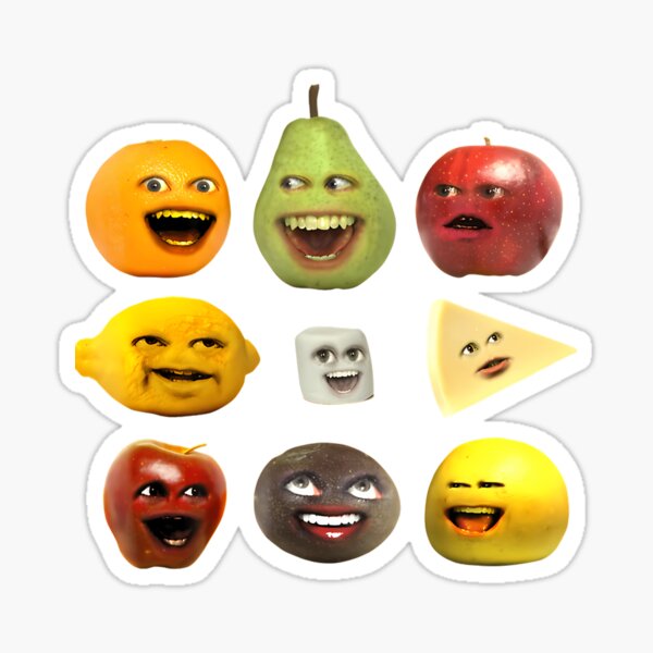 "Annoying Orange And Characters " Sticker for Sale by gzjnpbez55