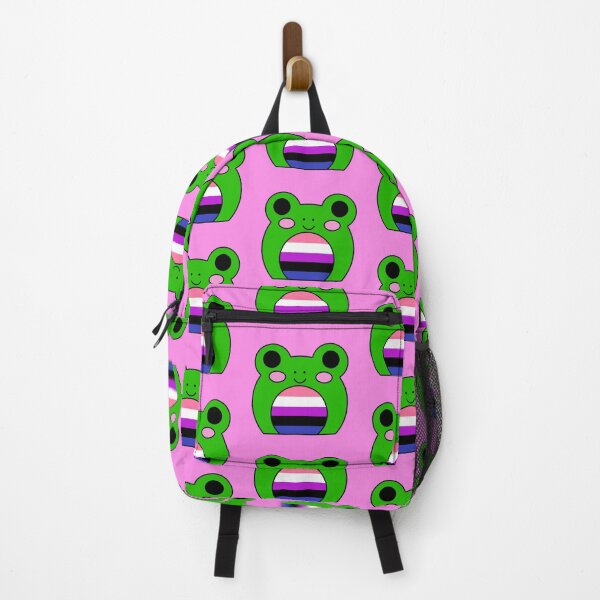 Item preview, Genderfluid flag frog designed and sold by bookwoof.