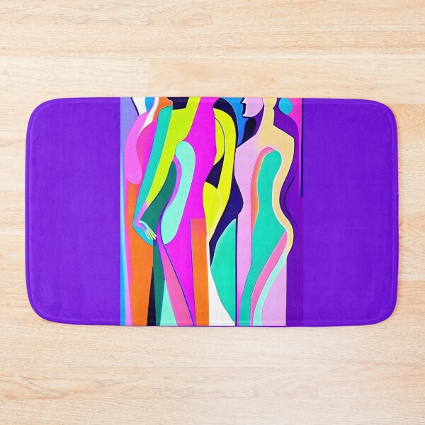 Item preview, Two vibrant curvy abstract female figures in modern contemporary style  designed and sold by mahercara.