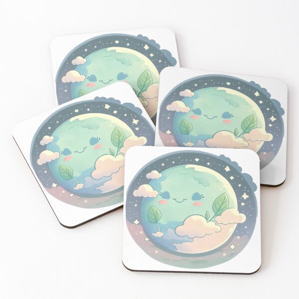 Item preview, Earth Happy Cute Space Science Planet Environment Clouds designed and sold by farhanhafeez.