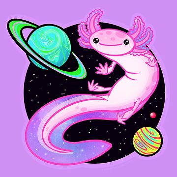 Artwork thumbnail, Space axolotl by Holly Pierson