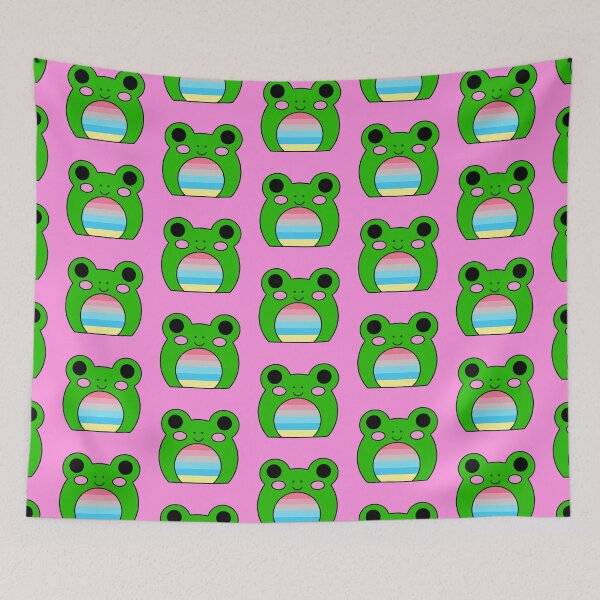 Item preview, Genderflux flag frog designed and sold by bookwoof.