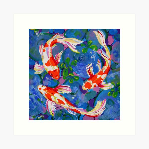 Koi Fish Playing Painting For Sale