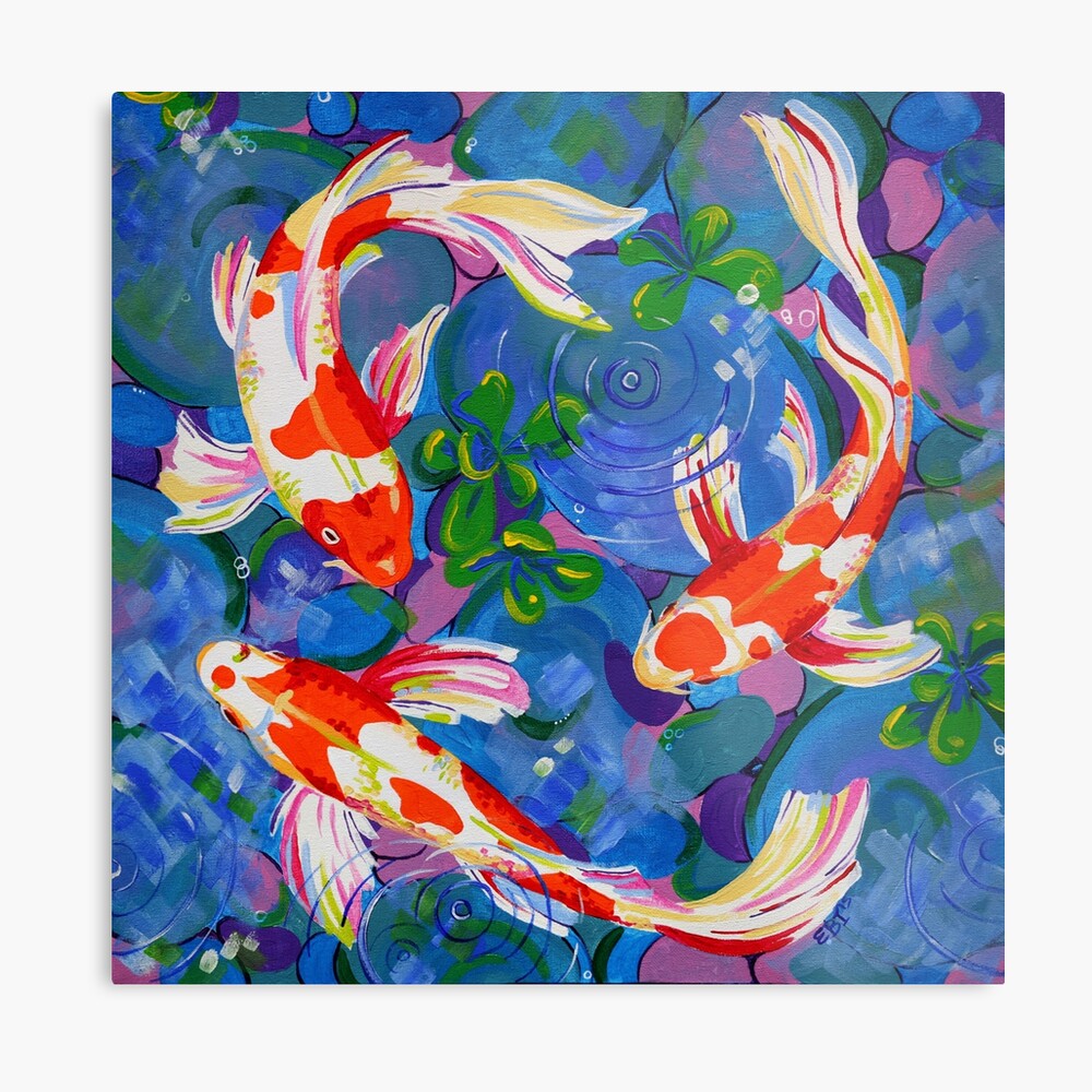 Painting Art & Collectibles Swimming Fish Acrylic paint Home and office ...