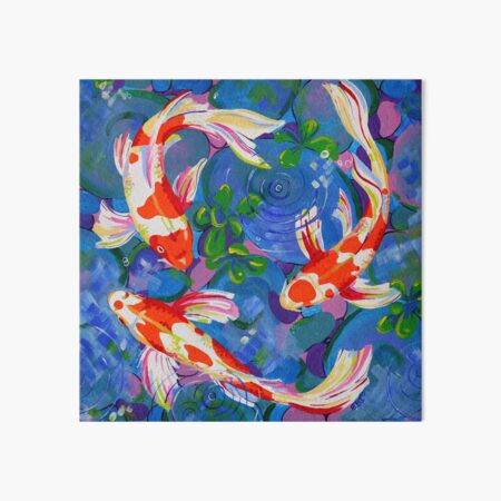 Koi - Acrylic koi fish painting Art Board Print
