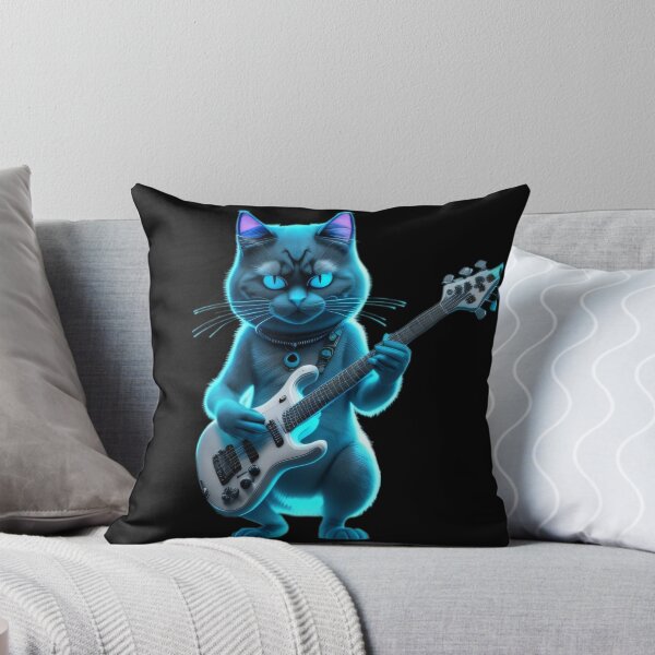Item preview, Cyberpunk cat play the guitar designed and sold by EclecticCharm.