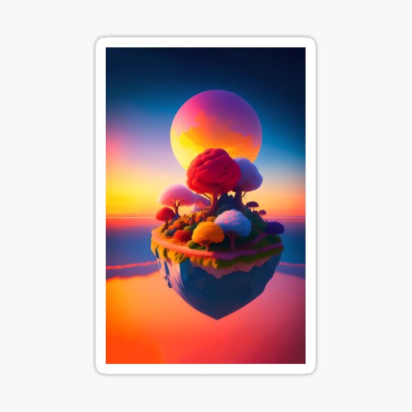 Item preview, Beautiful floating island illustration designed and sold by 1Celery.