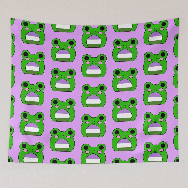 Item preview, Genderqueer flag frog designed and sold by bookwoof.
