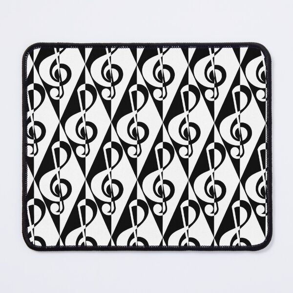 Item preview, Black and White Treble Clef Pattern designed and sold by SusanEileenEvans.