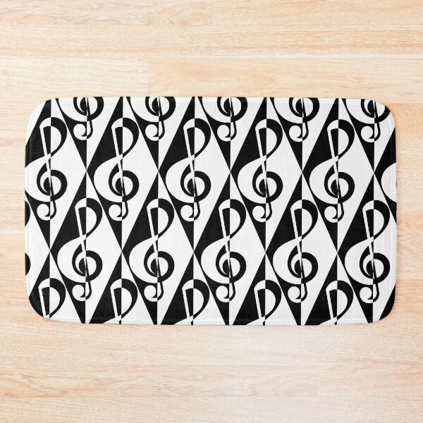 Item preview, Black and White Treble Clef Pattern designed and sold by SusanEileenEvans.
