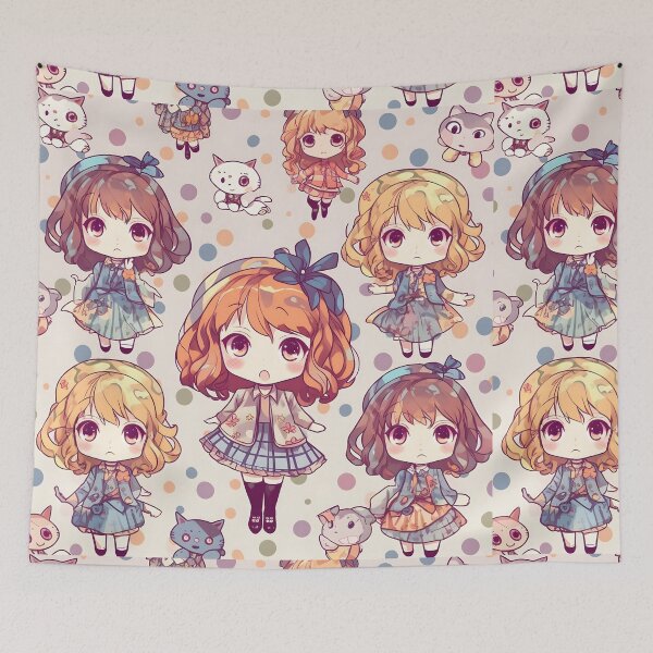 Artikelvorschau, CHIBI-MÄDCHEN-MUSTER entworfen und verkauft von Chatna-Chibi.