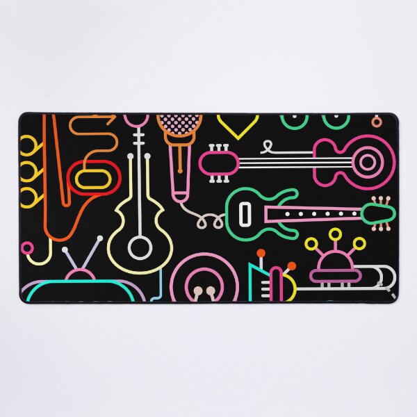 Item preview, Neon Musical Instruments on Black designed and sold by SusanEileenEvans.