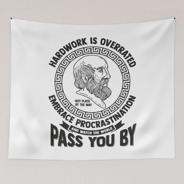 Item preview, Plato Demotivational Quotes - Hardwork is Overrated designed and sold by CMTees.