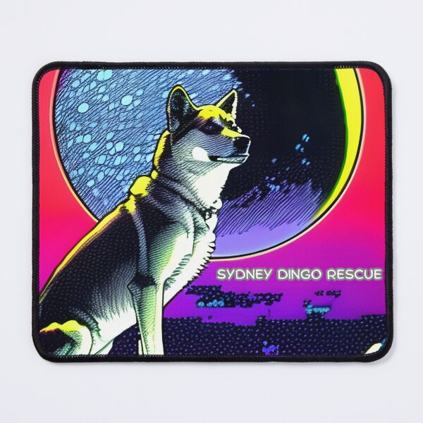 Item preview, Space Dingo - Moon Watching designed and sold by Sydney Fox and Dingo  Rescue.