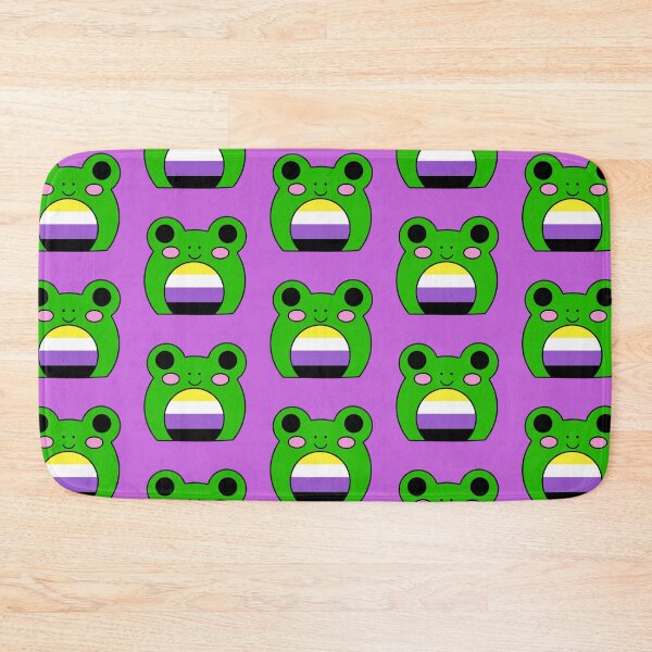 Item preview, Non-binary flag frog designed and sold by bookwoof.