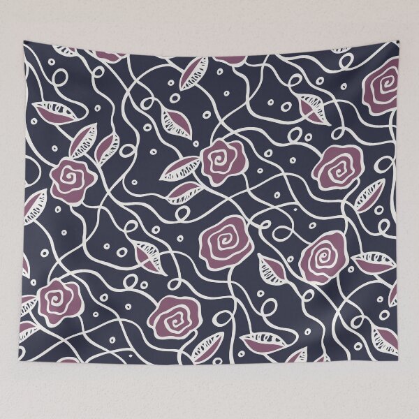 Item preview, Abstract Roses on Navy Blue designed and sold by SusanEileenEvans.