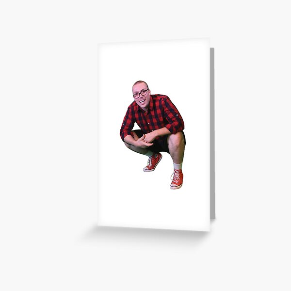 "Anthony fantano theneedledrop rap squat meme png" Greeting Card by