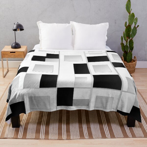Item preview, Black White Lines Squares Seamless Pattern designed and sold by duke818.