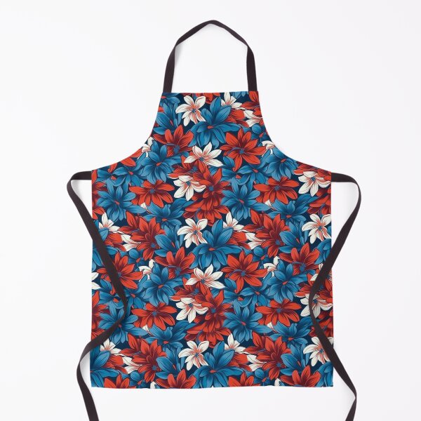 Item preview, Red Blue Background Flower Pattern  designed and sold by ANWA15.