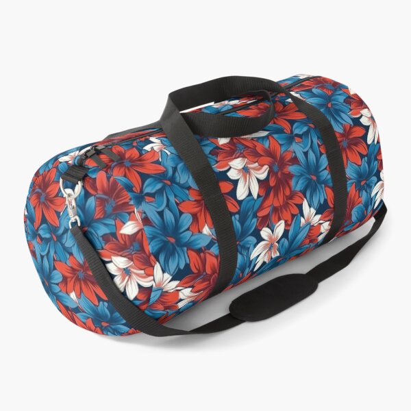 Item preview, Red Blue Background Flower Pattern  designed and sold by ANWA15.