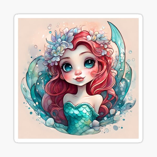 Aperçu de l'œuvre Ariel Sirène créée et vendue par StickerDonArt.