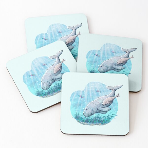 Item preview, Cute family of dugongs - Save the Sea Cows! designed and sold by Frank J. Art.