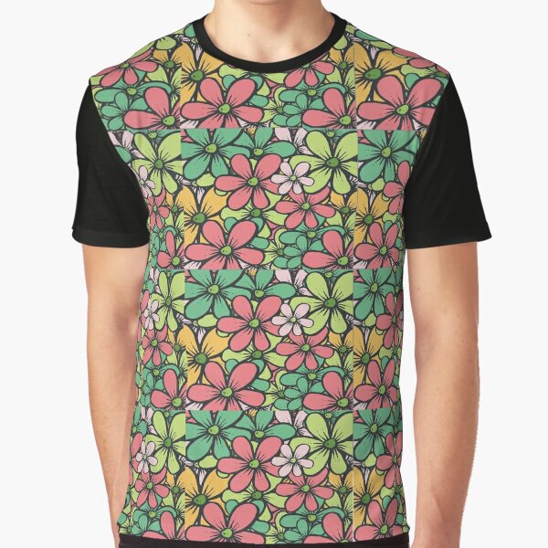 T-shirt Unisex - Batik Style Flower Design - The Indo Project