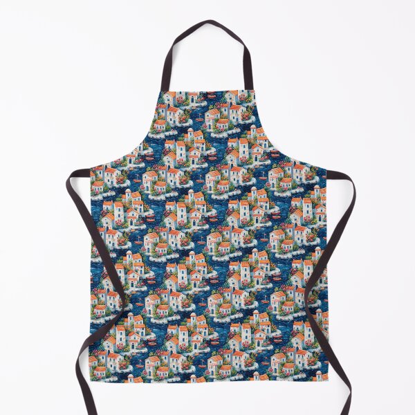 Item preview, Mediterranean Seaside Village #1 designed and sold by BrushstrokesA.