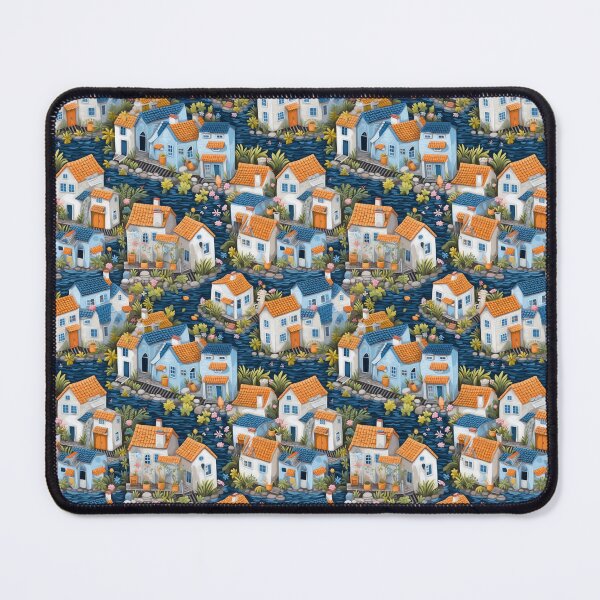 Item preview, Mediterranean Seaside Village #2 designed and sold by BrushstrokesA.