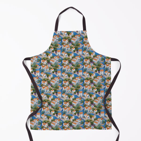 Item preview, Mediterranean Seaside Village #3 designed and sold by BrushstrokesA.