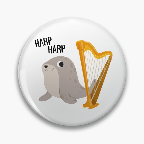 Item preview, Harp Harp Cute Seal designed and sold by Fun-N-Cool-Tees.