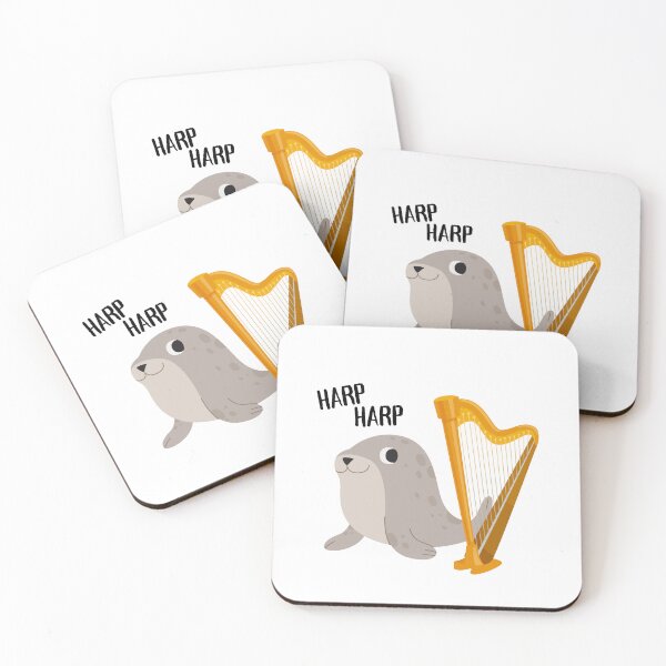 Item preview, Harp Harp Cute Seal designed and sold by Fun-N-Cool-Tees.