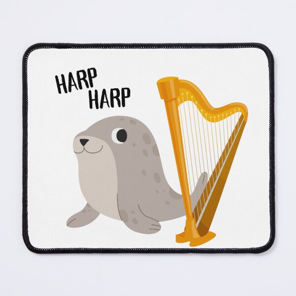 Item preview, Harp Harp Cute Seal designed and sold by Fun-N-Cool-Tees.