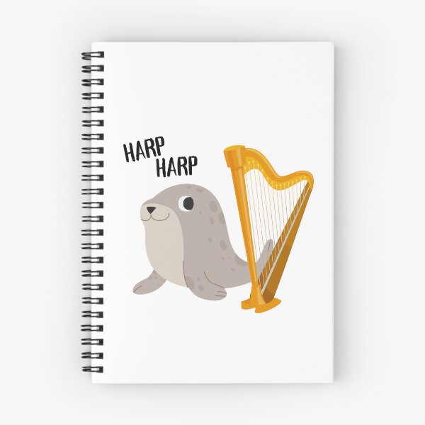 Item preview, Harp Harp Cute Seal designed and sold by Fun-N-Cool-Tees.