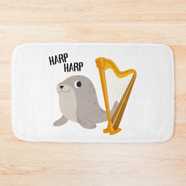 Item preview, Harp Harp Cute Seal designed and sold by Fun-N-Cool-Tees.