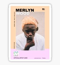 rapper cards: merlyn wood, man Sticker