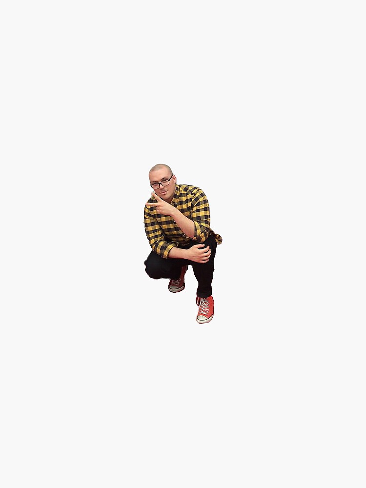 "Anthony Fantano theneedledrop rap squat meme png" Sticker for Sale by