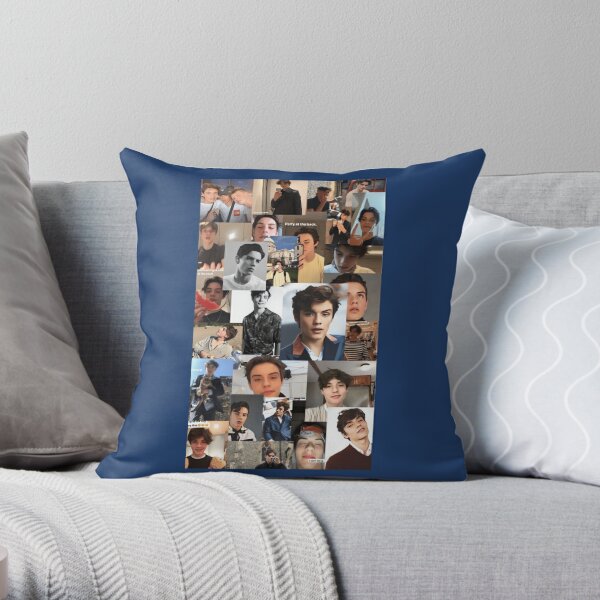 Louis Partridge Collage Throw Pillow for Sale by laumazu