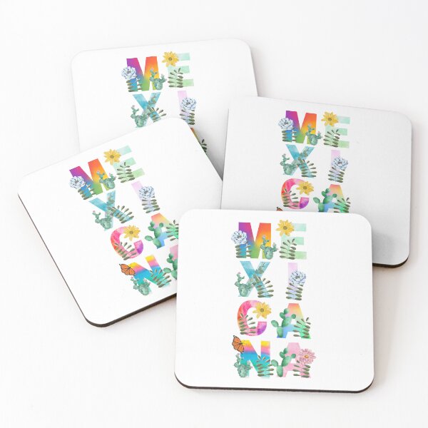Item preview, Letters forming the Word Mexicana in Watercolor and Cactuses  designed and sold by SMillustrations.