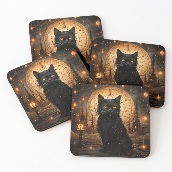 Item preview, Witchy vibes black cat with clock designed and sold by EliteShadow.