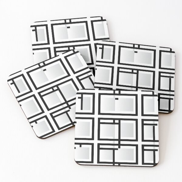 Item preview, Black White Lines Squares Seamless Pattern designed and sold by duke818.