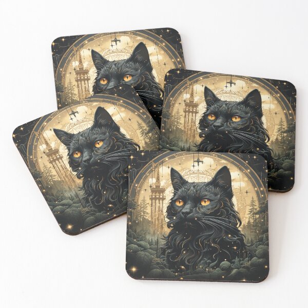 Item preview, Witchy vibes black cat with clock alternative #1 designed and sold by EliteShadow.