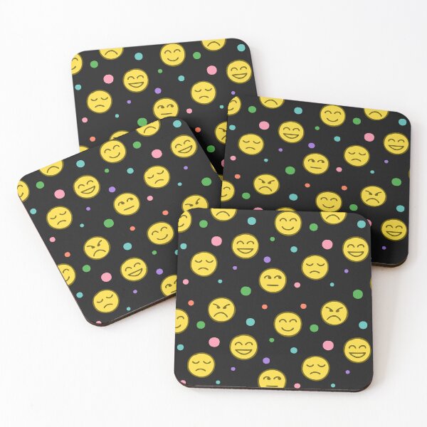 Item preview, Emotions doodle colourful pattern on the dark background designed and sold by mariakostory.