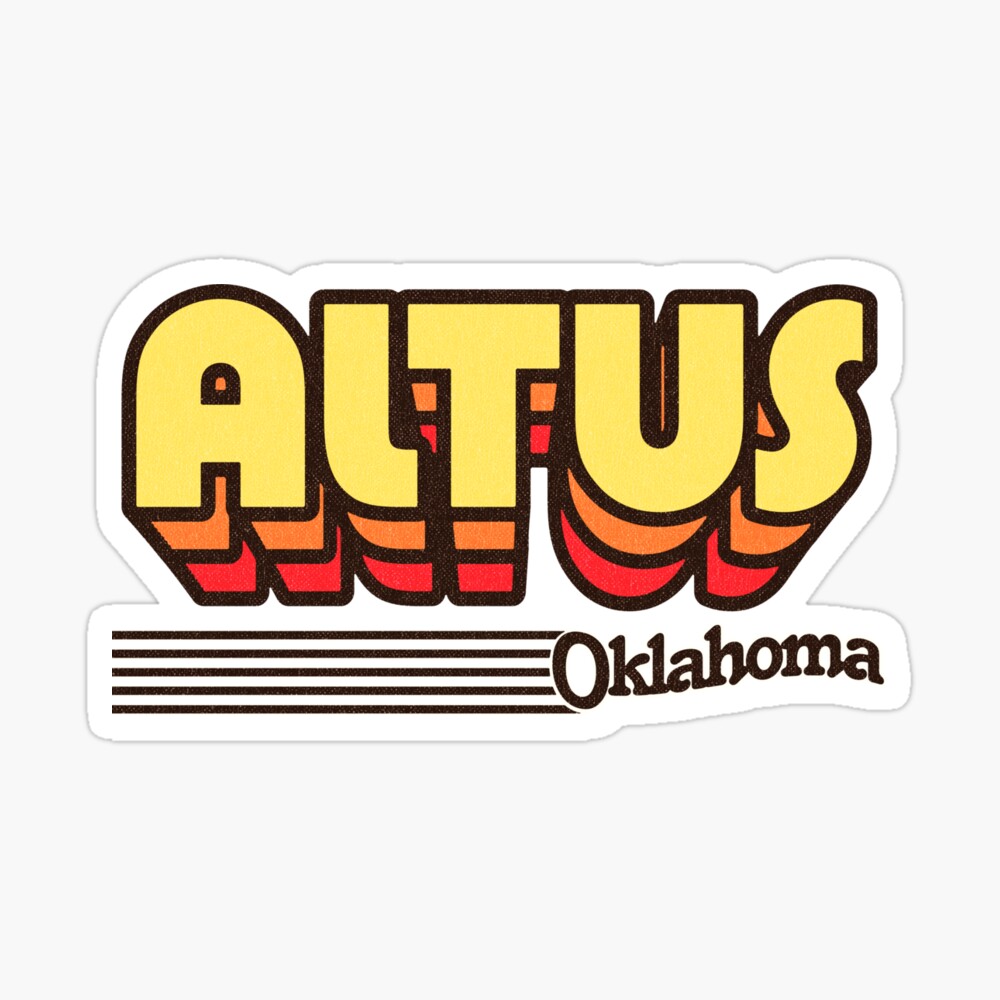 Altus, Oklahoma | Retro Stripes Sticker