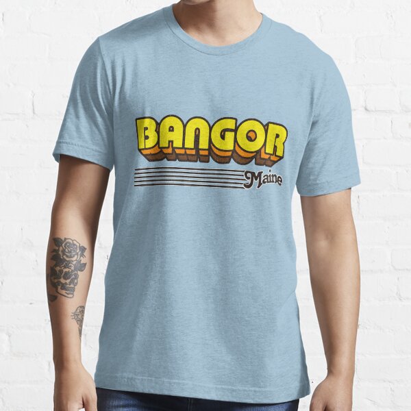 "Bangor, Maine Retro Stripes" Tshirt for Sale by retroready