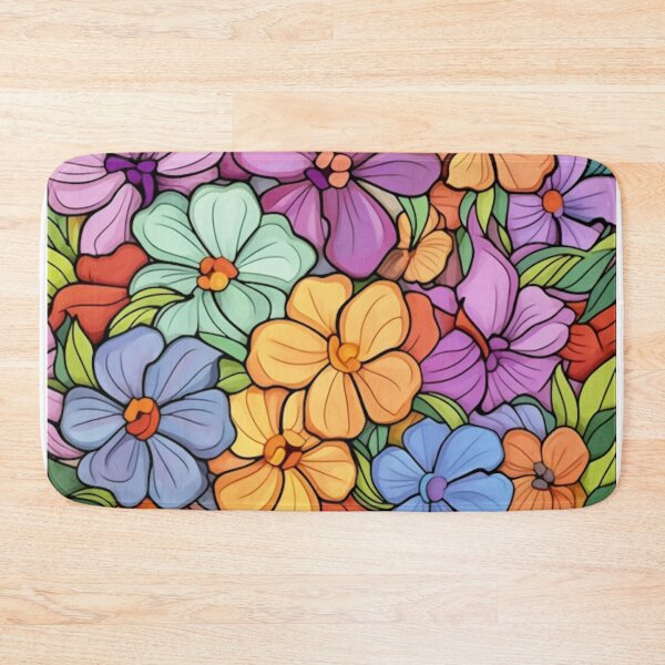 Item preview, Colorful Pastel Flowers Pattern  Vibrant Floral Design designed and sold by Victornewyork.