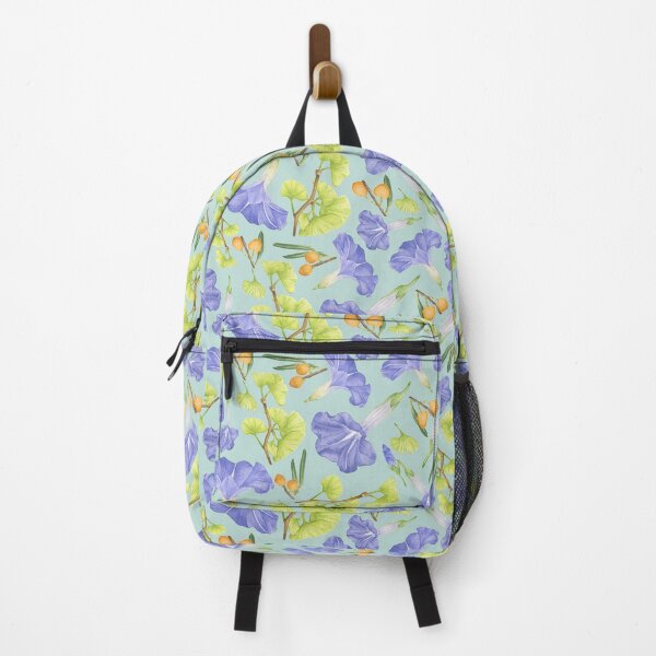 Item preview, Morning Glories and Ginkgo Biloba Aqua designed and sold by greenerybywendy.